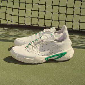 Adidas Barricade Stanniversary White Green Tennis Pickleball Shoes Size 10